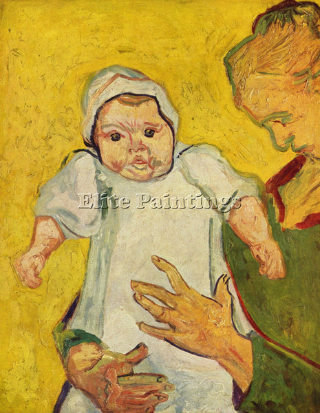 VAN GOGH AUGUSTINE ROULIN WITH HER INFANT ARTIST PAINTING REPRODUCTION HANDMADE