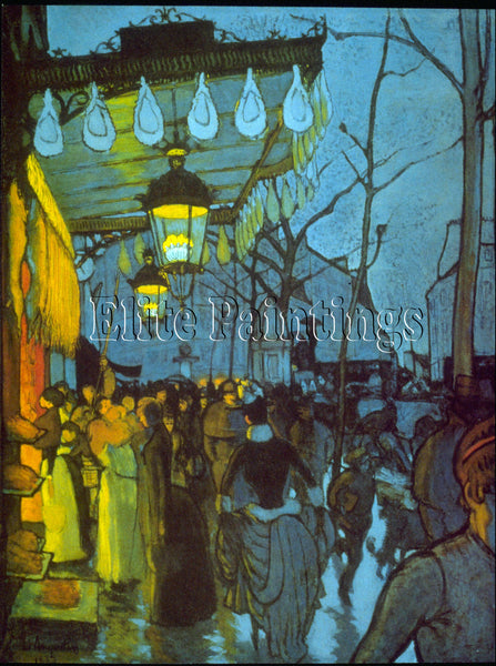 ANQUETIN AVENUE DE CLICHY BY ANQUETIN ARTIST PAINTING REPRODUCTION HANDMADE OIL
