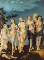 HANS BALDUNG GRIEN THE SEVEN AGES OF WOMAN ARTIST PAINTING REPRODUCTION HANDMADE