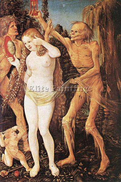 HANS BALDUNG GRIEN THREE AGES OF THE WOMAN AND THE DEATH ARTIST PAINTING CANVAS