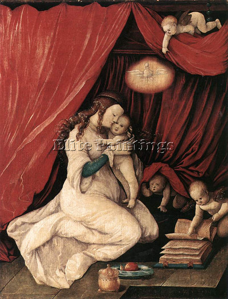 HANS BALDUNG GRIEN VIRGIN AND CHILD IN A ROOM ARTIST PAINTING REPRODUCTION OIL