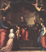 ITALIAN BARTOLOMEO FRA THE MARRIAGE OF ST CATHERINE OF SIENA ARTIST PAINTING OIL