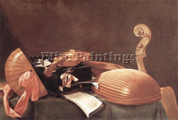 ITALIAN BASCHENIS EVARISTO STILL LIFE WITH MUSICAL INSTRUMENTS 2 ARTIST PAINTING