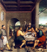JACOPO BASSANO SUPPER AT EMMAUS ARTIST PAINTING REPRODUCTION HANDMADE OIL CANVAS