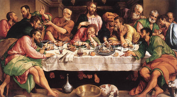 JACOPO BASSANO THE LAST SUPPER ARTIST PAINTING REPRODUCTION HANDMADE OIL CANVAS