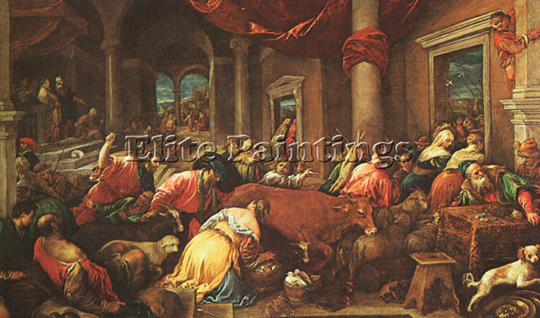 JACOPO BASSANO THE PURIFICATION OF THE TEMPLE ARTIST PAINTING REPRODUCTION OIL