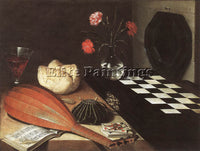 FRENCH BAUGIN LUBIN STILL LIFE WITH CHESSBOARD ARTIST PAINTING REPRODUCTION OIL