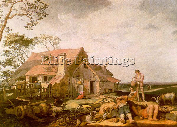 ABRAHAM BLOEMAERT LANDSCAPE WITH PEASANTS RESTING ARTIST PAINTING REPRODUCTION
