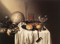 BOELEMA DE STOMME STILL LIFE WITH BEARDED MAN CROCK AND NAUTILUS SHELL CUP REPRO