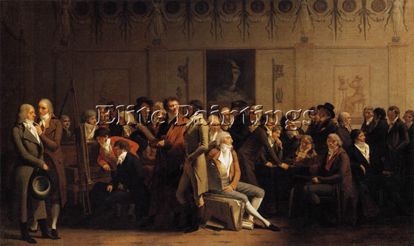 BRITISH BOILLY LOUIS LEOPOLD MEETING OF ARTISTS IN ISABEYS STUDIO ARTIST CANVAS