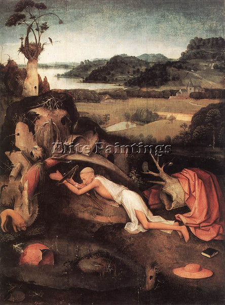 HIERONYMUS BOSCH ST JEROME IN PRAYER ARTIST PAINTING REPRODUCTION HANDMADE OIL