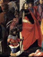 SANDRO BOTTICELLI ADORATION OF THE MAGI DETAIL ARTIST PAINTING REPRODUCTION OIL