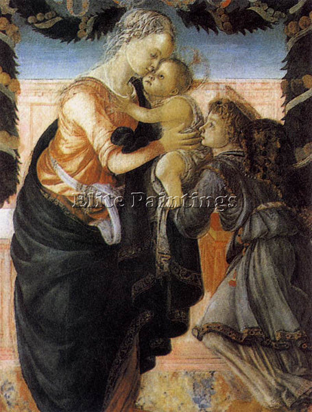 SANDRO BOTTICELLI MADONNA AND CHILD WITH AN ANGEL 2 ARTIST PAINTING REPRODUCTION