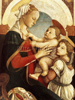 SANDRO BOTTICELLI MADONNA AND CHILD WITH AN ANGEL ARTIST PAINTING REPRODUCTION