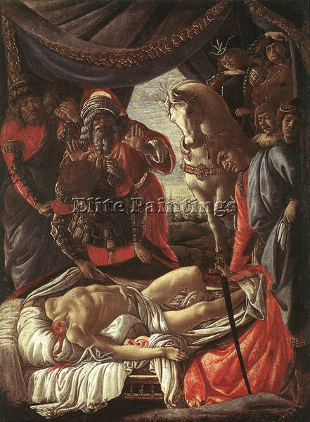 SANDRO BOTTICELLI THE DISCOVERY OF THE MURDER OF HOLOFERNES ARTIST PAINTING OIL