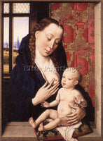 BELGIAN BOUTS DIERIC THE ELDER MARY AND CHILD ARTIST PAINTING REPRODUCTION OIL