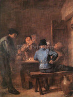 ADRIAEN BROUWER IN THE TAVERN ARTIST PAINTING REPRODUCTION HANDMADE CANVAS REPRO