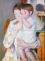 CASSATT BABY ON THE ARM OF THE MOTHER ARTIST PAINTING REPRODUCTION HANDMADE OIL