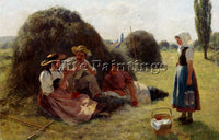 DENMARK BACHMAN HANS AFTERNOON REST ARTIST PAINTING REPRODUCTION HANDMADE OIL