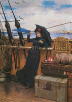 AMERICAN BACON HENRY THE DEPARTURE 1879 ARTIST PAINTING REPRODUCTION HANDMADE - Oil Paintings Gallery Repro