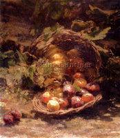 BAKHUYZEN GERARDINA JACOBA VAN WICKER BASKET PLUMS APRICOTS AND PUMPKIN PAINTING - Oil Paintings Gallery Repro