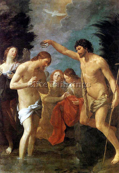 GUIDO RENI BAPTISM OF CHRIST 1 ARTIST PAINTING REPRODUCTION HANDMADE OIL CANVAS