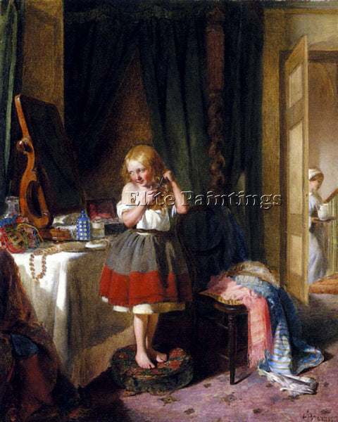 AMERICAN BARNES EDWARD CHARLES THE HAIRCUT ARTIST PAINTING REPRODUCTION HANDMADE - Oil Paintings Gallery Repro
