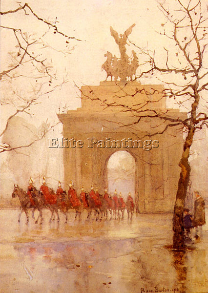FRENCH BARTON ROSE MAYNARD HYDE PARK CORNER WITH HOUSEHOLD CAVALRY REPRODUCTION