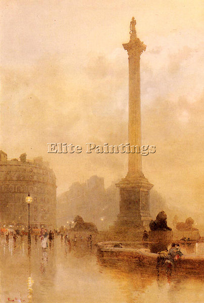 FRENCH BARTON ROSE MAYNARD NELSONS COLUMN IN A FOG ARTIST PAINTING REPRODUCTION