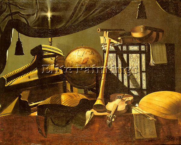 ITALIAN BASCHENIS EVARISTO STUDIO OF ITALIAN 1600S ARTIST PAINTING REPRODUCTION