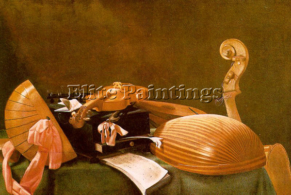 ITALIAN BASCHENIS EVARISTO ITALIAN 1617 1677 ARTIST PAINTING HANDMADE OIL CANVAS