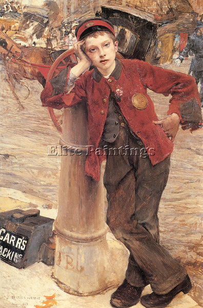 JULES BASTIEN-LEPAGE THE LONDON BOOTBLACK ARTIST PAINTING REPRODUCTION HANDMADE