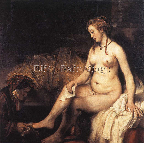 REMBRANDT BATHSHEBA AT HER BATH ARTIST PAINTING REPRODUCTION HANDMADE OIL CANVAS