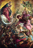 TINTORETTO BATTLE OF THE ARCHANGEL MICHAEL WITH SATAN ARTIST PAINTING HANDMADE