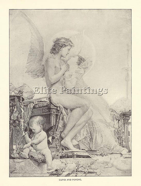 PAUL JACQUES AIMBAUDRY BAUDRY CUPID AND PSYCHE 1892 ARTIST PAINTING REPRODUCTION