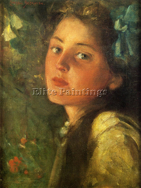 JAMES CARROLL BECKWITH A WISTFUL LOOK ARTIST PAINTING REPRODUCTION HANDMADE OIL