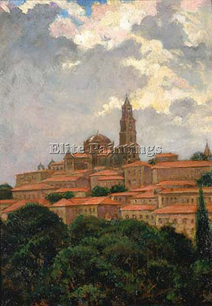 JAMES CARROLL BECKWITH CATHEDRAL AT LE PUY ARTIST PAINTING REPRODUCTION HANDMADE