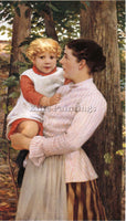 JAMES CARROLL BECKWITH MOTHER AND CHILD ARTIST PAINTING REPRODUCTION HANDMADE