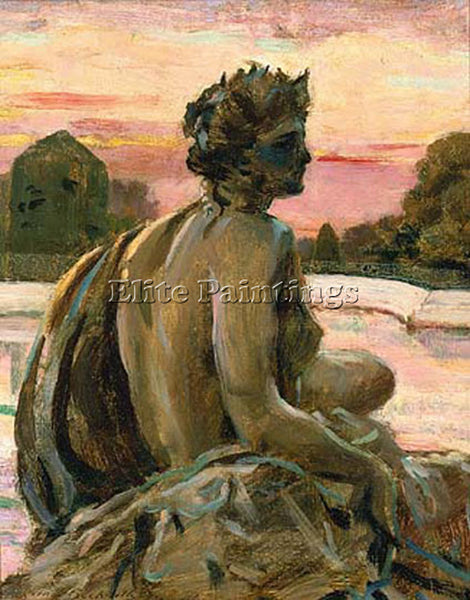 JAMES CARROLL BECKWITH ONE OF THE FIGURES AT THE PARTERRE D EAU ARTIST PAINTING