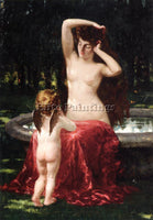 JAMES CARROLL BECKWITH SYLVAN TOILETTE ARTIST PAINTING REPRODUCTION HANDMADE OIL