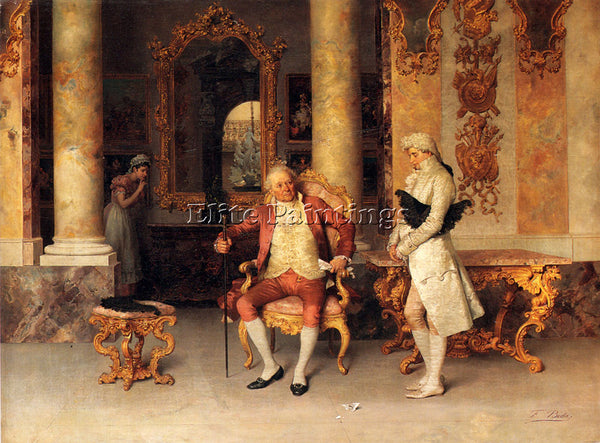 ITALIAN BEDA FRANCESCO THE EAVESDROPPER ARTIST PAINTING REPRODUCTION HANDMADE
