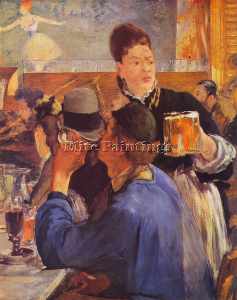 MANET BEER WAITRESS ARTIST PAINTING REPRODUCTION HANDMADE CANVAS REPRO WALL DECO