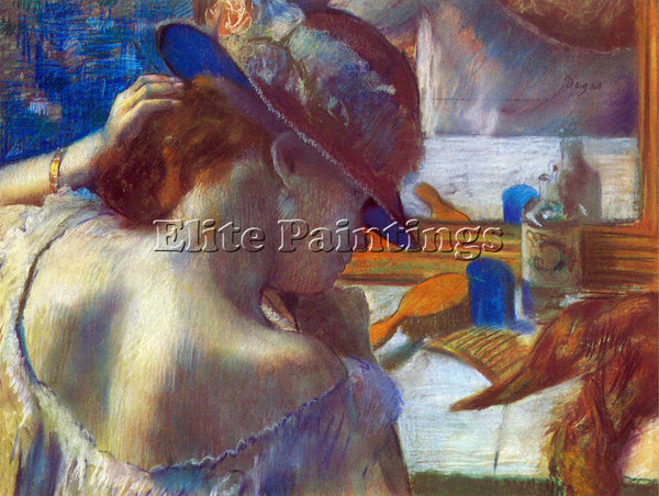 DEGAS BEFORE THE MIRROR ARTIST PAINTING REPRODUCTION HANDMADE CANVAS REPRO WALL