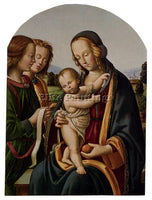 BELFORTE GIOVAN MARIA DI BARTOLOMEO BACCI MADONNA AND CHILD 2 ANGELS OIL CANVAS