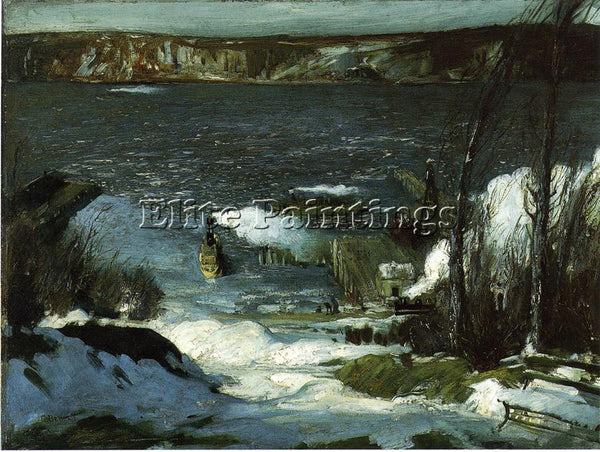 GEORGE WESLEY BELLOWS NORTH RIVER ARTIST PAINTING REPRODUCTION HANDMADE OIL DECO