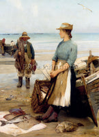 AMERICAN BENHAM THOMAS C S THE DAYS CATCH ARTIST PAINTING REPRODUCTION HANDMADE - Oil Paintings Gallery Repro