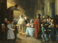 FRENCH BIARD FRANCOIS AUGUSTE THE SERMON ARTIST PAINTING REPRODUCTION HANDMADE