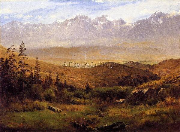 ALBERT BIERSTADT IN THE FOOTHILLS OF THE MOUNTAIS ARTIST PAINTING REPRODUCTION