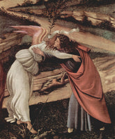 BOTTICELLI BIRTH OF CHRIST MYSTIC BIRTH DETAIL 2 ARTIST PAINTING HANDMADE CANVAS