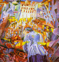 ITALIAN BOCCIONI UMBERTO ITALIAN 1882 1916 3 ARTIST PAINTING HANDMADE OIL CANVAS